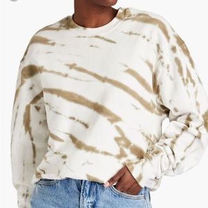 Good American Tie Dye Boyfriend Sweatshirt, Size 2 Medium